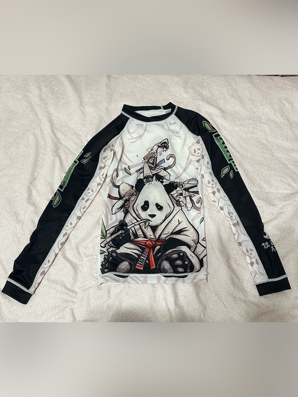 Panda Martial Arts tatami fightwear Rashguard - Long Sleeve Top, youth M